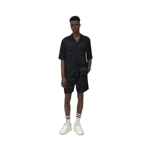 Ma Quad Jacquard Camp Shirt - Black