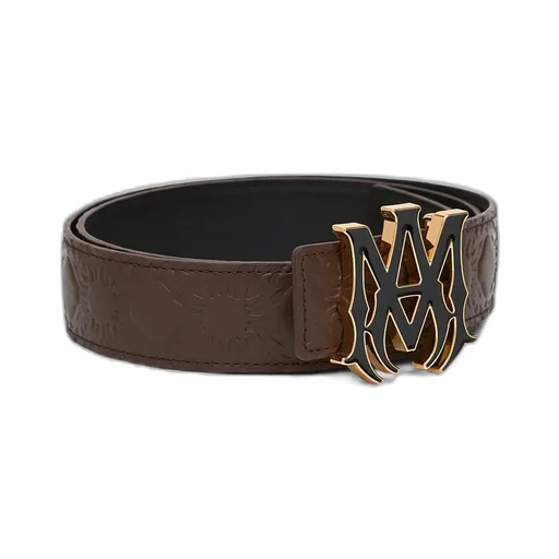 Ma Quad Leather 4Cm Belt - Dark Brown