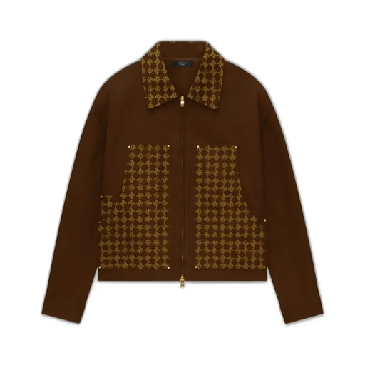 Ma Quad Jacquard Work Jacket - Dark Brown