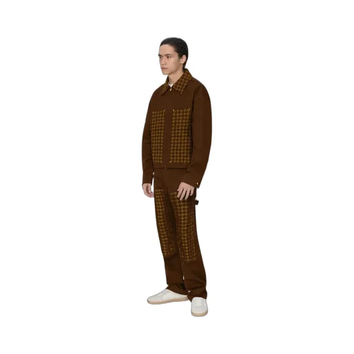 Ma Quad Jacquard Work Jacket - Dark Brown