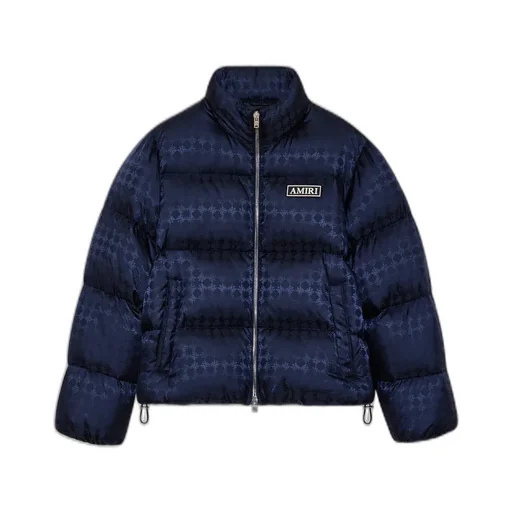 Ma Quad Jacquard Down Jacket - Midnight Blue