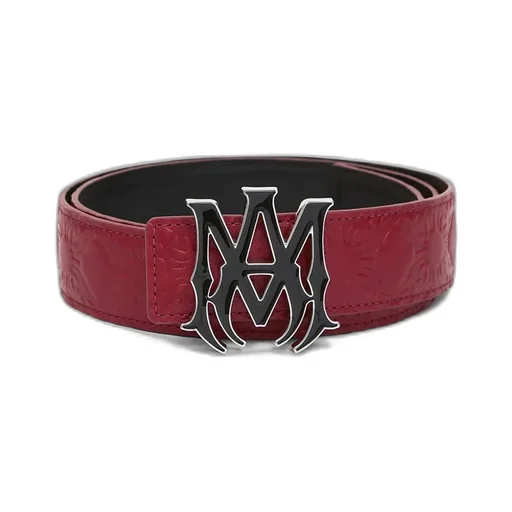 Ma Quad Leather 4Cm Belt - Red Rose