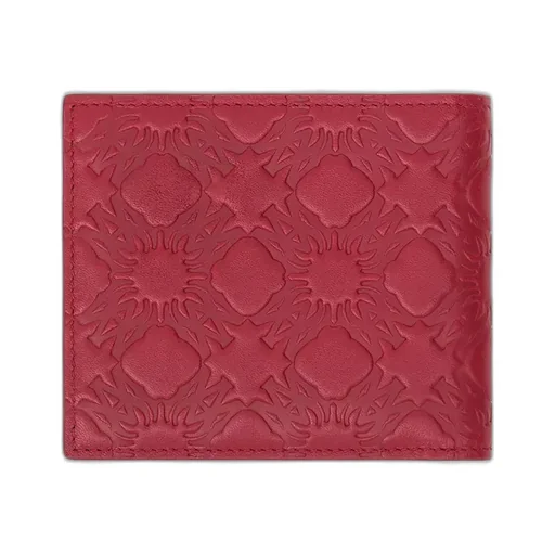 Ma Quad Leather Bifold - Red Rose