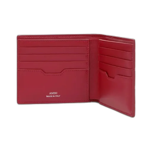 Ma Quad Leather Bifold - Red Rose