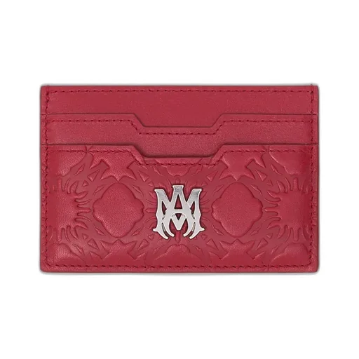 Ma Quad Leather Card Holder - Red Rose