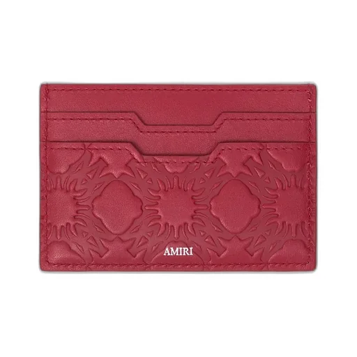 Ma Quad Leather Card Holder - Red Rose