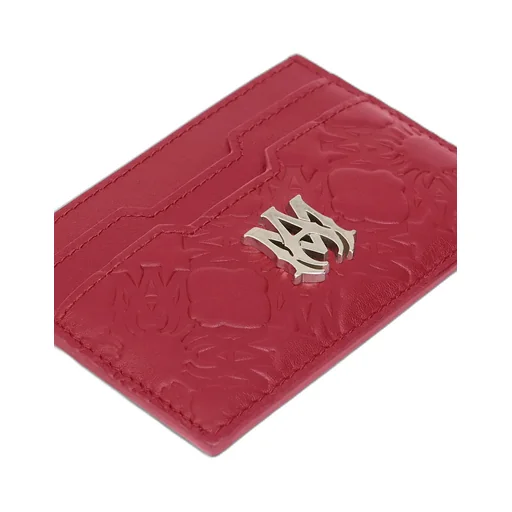 Ma Quad Leather Card Holder - Red Rose