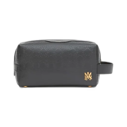 Ma Quad Leather Dopp Kit - Black