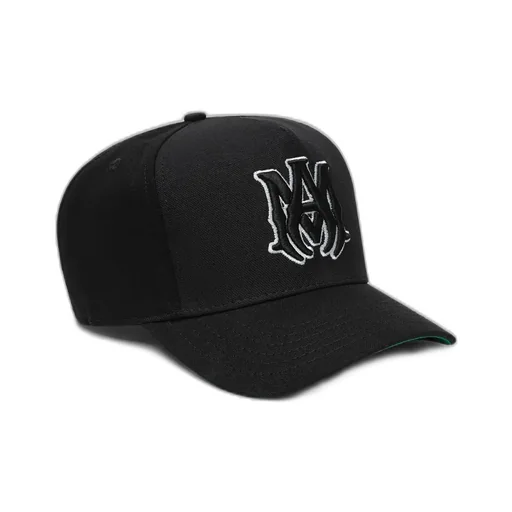 Ma Staggered Amiri Full Canvas Hat - Black Black