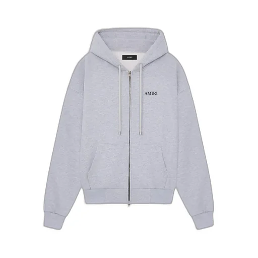 Relaxed Zip Up Hoodie - Heather Grey