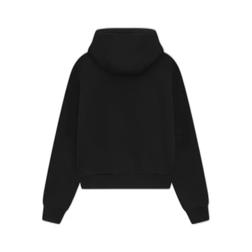 Relaxed Zip Up Hoodie - Black