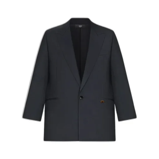 Single-Breasted Tuxedo Jacket - Black
