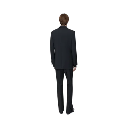 Single-Breasted Tuxedo Jacket - Black