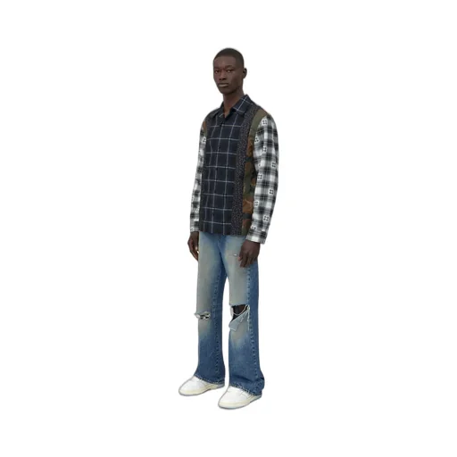 Spliced Ma Quad Flannel - Midnight Blue