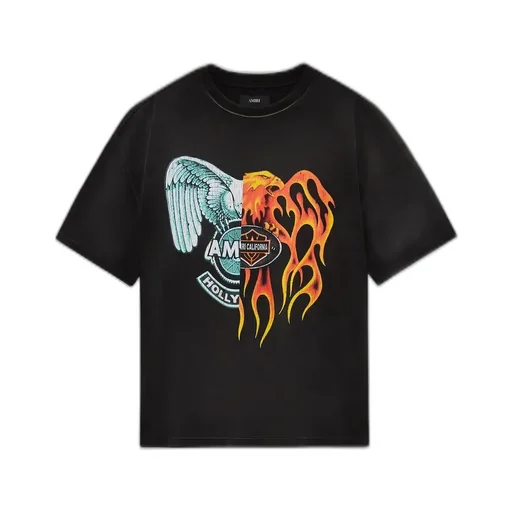 Spliced Oversized Tee - Black