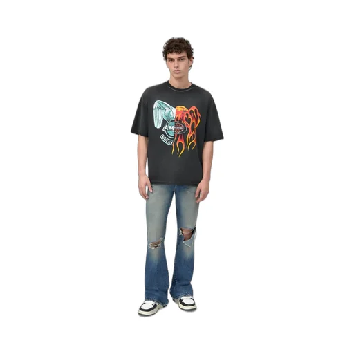 Spliced Oversized Tee - Black