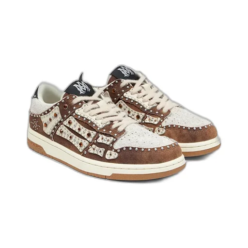Stud Skel Top Low - Dark Brown