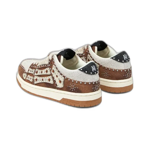 Stud Skel Top Low - Dark Brown