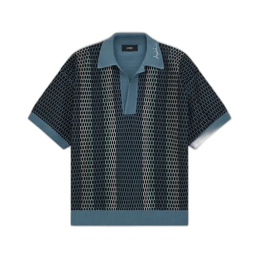 Striped Polo - Blue