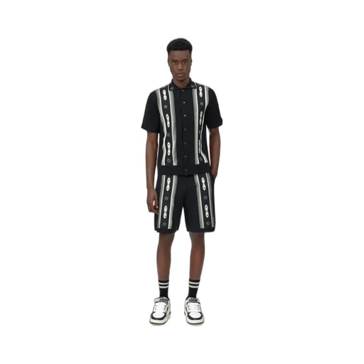 Stud Stripe Short - Black