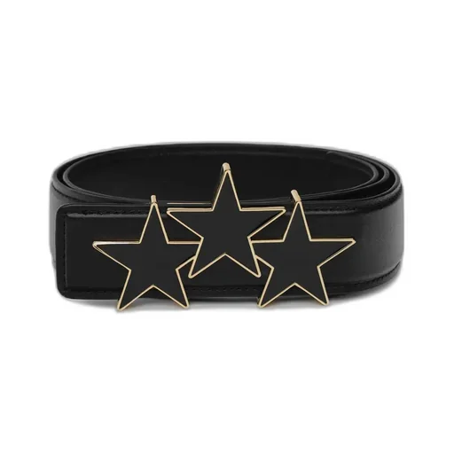 Three Star 4 Cm Belt - Black