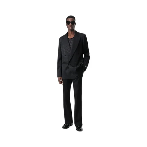 Tonal Ma Quad Double-Breasted Blazer - Black