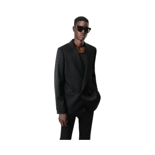Tonal Ma Quad Double-Breasted Blazer - Black