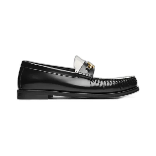 Two Tone Ma Chain Loafer - Black
