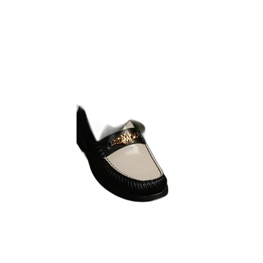 Two Tone Ma Chain Loafer - Black