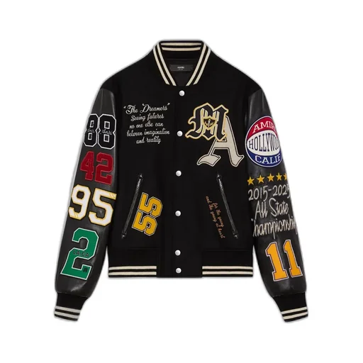 Varsity Patch Jacket - Black