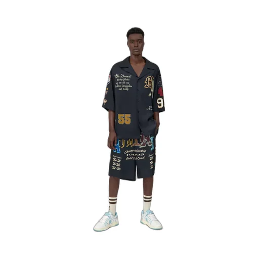 Varsity Patch Short - Black