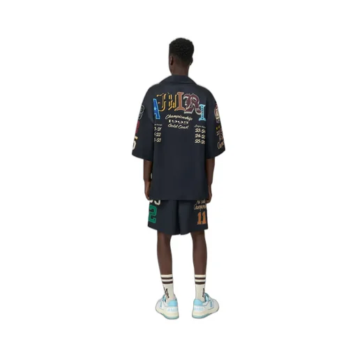 Varsity Patch Short - Black