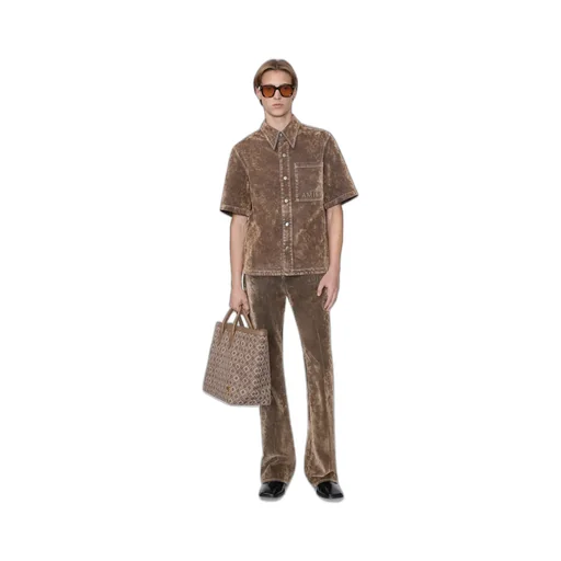 Velvet Camp Shirt - Tan