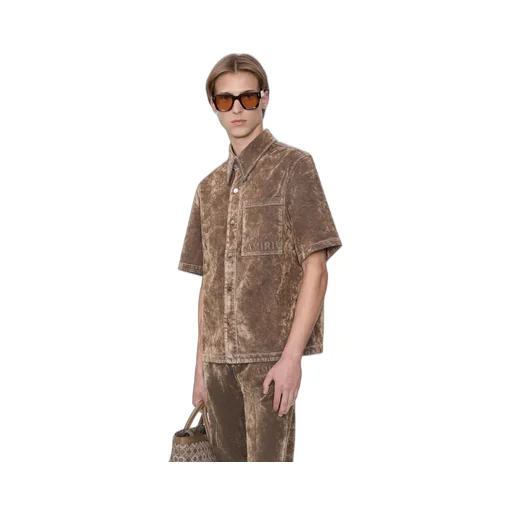 Velvet Camp Shirt - Tan