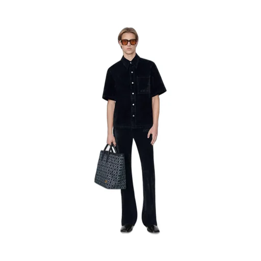 Velvet Camp Shirt - Black