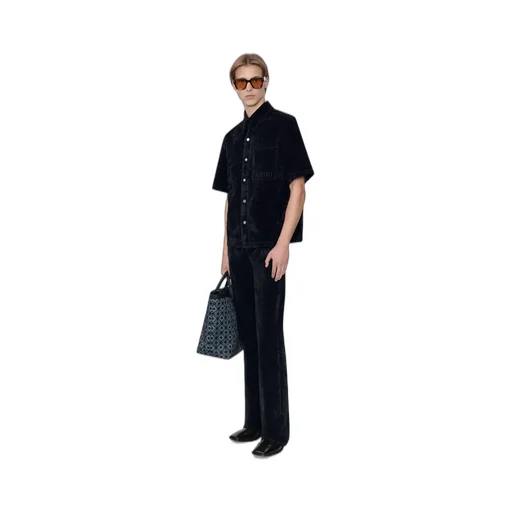 Velvet Camp Shirt - Black