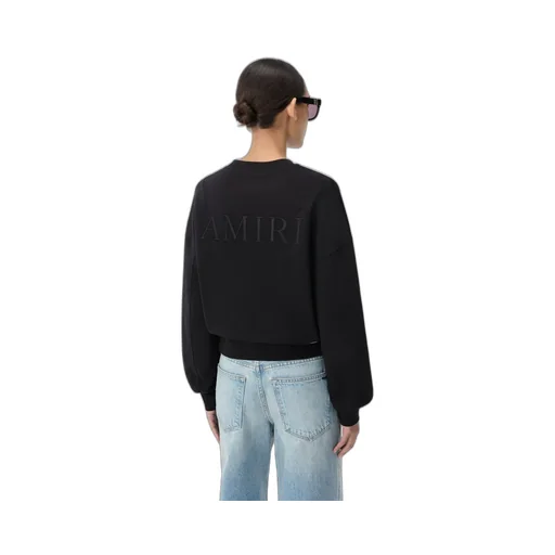 Women - Amiri Embroidered Crew - Black