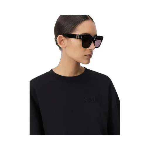 Women - Amiri Embroidered Crew - Black