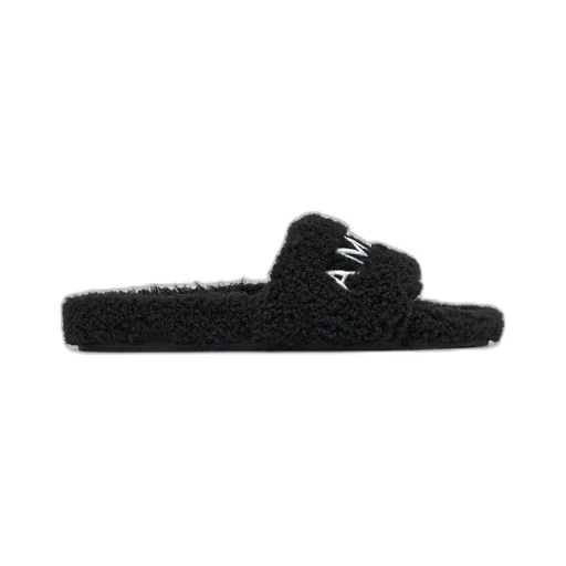 Women - Amiri Shearling Slide - Black