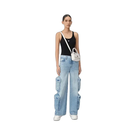 Women - Baggy Cargo Jean - Antique Indigo