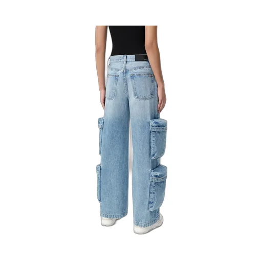 Women - Baggy Cargo Jean - Antique Indigo