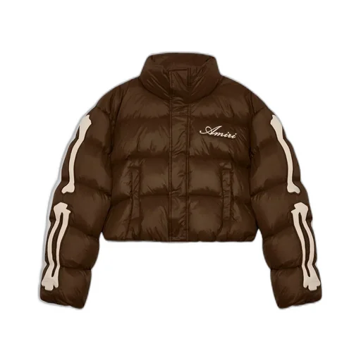 Women - Bones Cropped Down Jacket - Dark Brown
