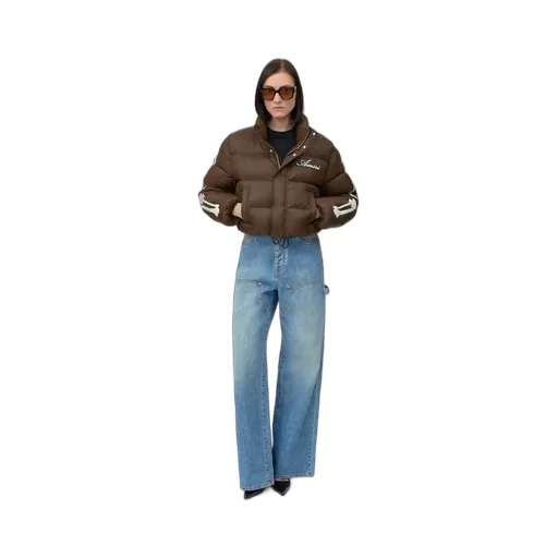 Women - Bones Cropped Down Jacket - Dark Brown