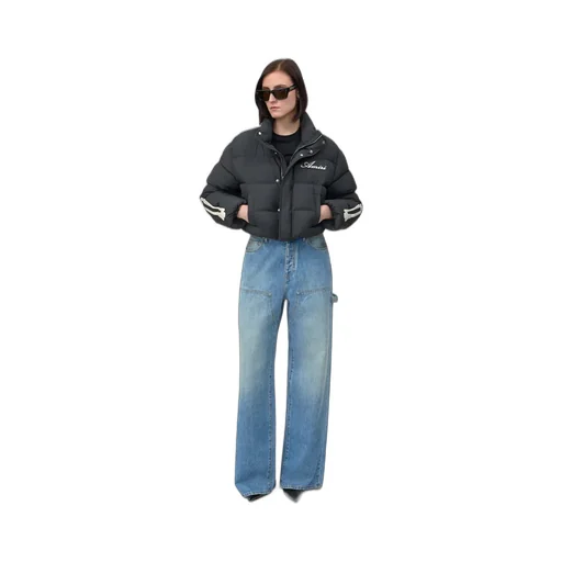 Women - Bones Cropped Down Jacket - Black