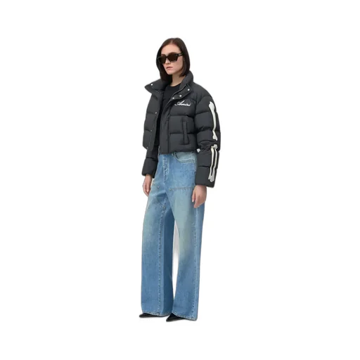 Women - Bones Cropped Down Jacket - Black