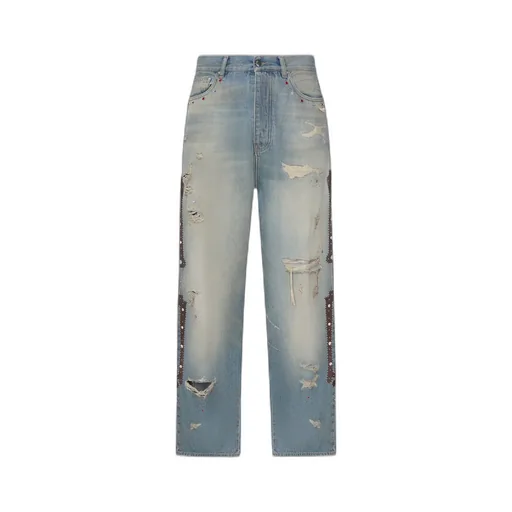 Women - Bones Studded Jean - Driftwood Blue