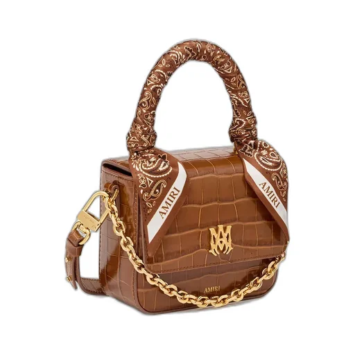 Women - Croc Embossed Micro Ma Bag - Malt