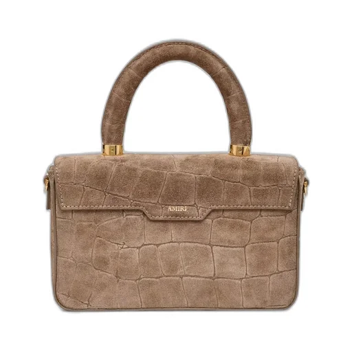 Women - Croc Suede Long Ma Bag - Dark Brown