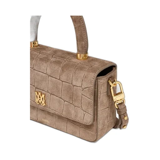 Women - Croc Suede Long Ma Bag - Dark Brown