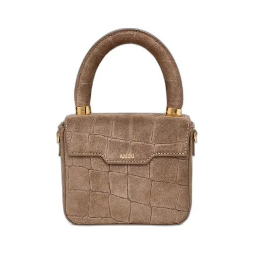 Women - Croc Suede Micro Ma Bag - Dark Brown